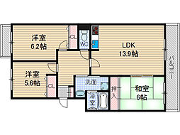 アムール真砂 3LDKの間取図画像
