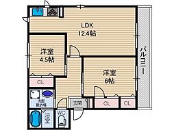 ヴィーヴルyou 2LDKの間取図画像