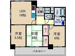 ラ・フレール 3LDKの間取図画像