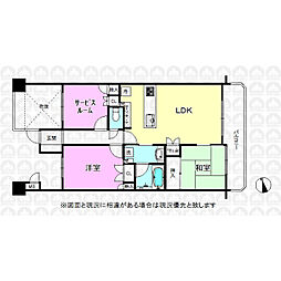 グランツ立川昭和記念公園 2SLDKの間取図画像