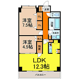TRI-STAGE 2LDKの間取図画像