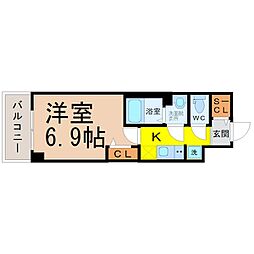 プレサンス東別院駅前2 1Kの間取図画像