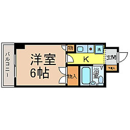 岩井橋ロイヤルハイツ 1Kの間取図画像