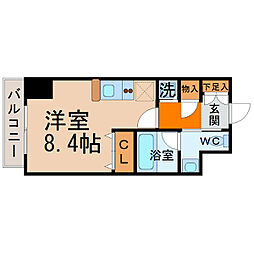 LIVCITY ワンルームの間取図画像