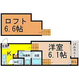 Stage苗代町 1Kの間取図画像