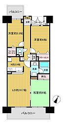 リバティパーク枚方A棟 3LDKの間取図画像
