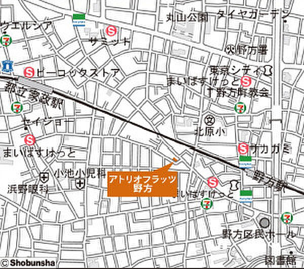 アトリオフラッツ野方 402｜東京都中野区若宮1丁目(賃貸マンション1R・4階・16.82㎡)の写真 その3