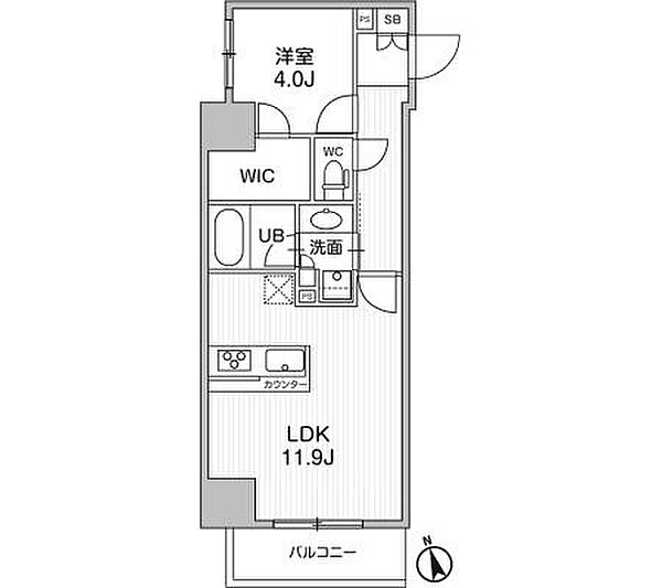 シーズンフラッツ浅草言問通り 1203｜東京都台東区浅草3丁目(賃貸マンション1LDK・12階・40.70㎡)の写真 その2