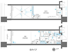 ZOOM麻布十番  ｜ 東京都港区三田1丁目2-21（賃貸マンション1K・3階・25.98㎡） その2