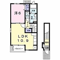 香川県丸亀市柞原町（賃貸アパート1LDK・2階・44.39㎡） その2