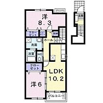 香川県高松市川部町（賃貸アパート2LDK・2階・63.86㎡） その2