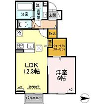 香川県坂出市谷町２丁目（賃貸アパート1LDK・1階・45.75㎡） その2