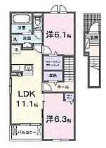 香川県高松市元山町（賃貸アパート2LDK・2階・58.57㎡） その2