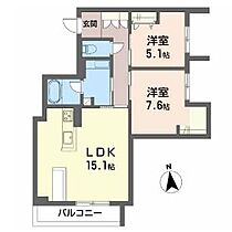 香川県高松市花ノ宮町３丁目（賃貸マンション2LDK・2階・63.29㎡） その2