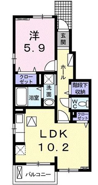 香川県丸亀市富士見町２丁目(賃貸アパート1LDK・1階・43.10㎡)の写真 その2