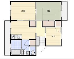 ラ・トゥール高松町Ｆ1 3階3DKの間取り