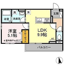 間取図画像 1LDK