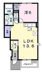 フェリーチェT　I 1階1LDKの間取り