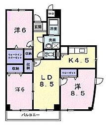 マルベル宇多津 5階3LDKの間取り