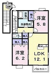間取図画像 2LDK