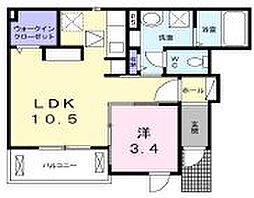 グランデシーナ3 1LDKの間取図画像