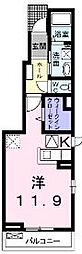 ベル・メゾン 1Kの間取図画像