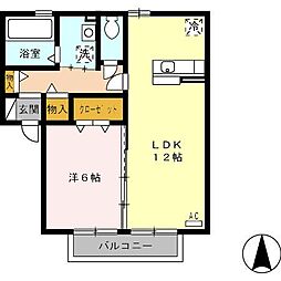 ルーチェC 1LDKの間取図画像