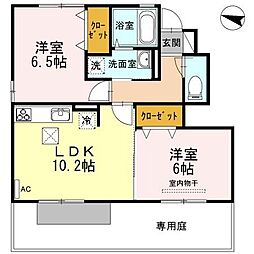 プログレスB 2LDKの間取図画像