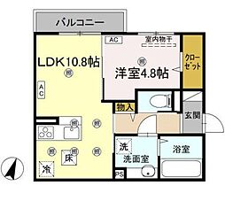 TORISIAサクセス 1LDKの間取図画像