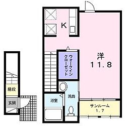 ガーデンハウスMA ワンルームの間取図画像