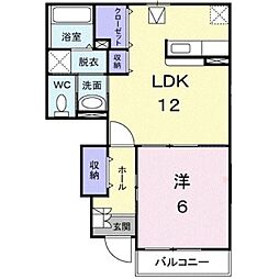コンフォート・エムC 1LDKの間取図画像
