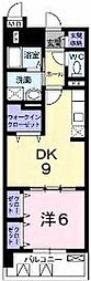 グラマシイー 1DKの間取図画像