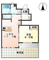 香川県高松市高松町（賃貸アパート1LDK・1階・42.16㎡） その2