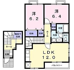 サンライズ・kB 2LDKの間取図画像