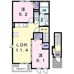 さくら 2LDKの間取図画像