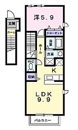 サンリットアヴェニュー 1LDKの間取図画像