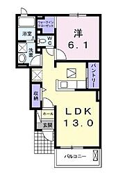セレノ・ド・ルピナス1 1LDKの間取図画像