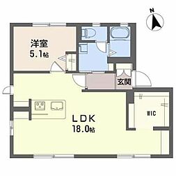 ジュネス太田 1LDKの間取図画像
