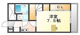 レオパレスグリーンハイツ 1Kの間取図画像