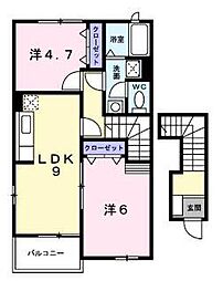 メゾン・ユニティ 2DKの間取図画像
