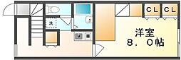 レオパレス南 1Kの間取図画像