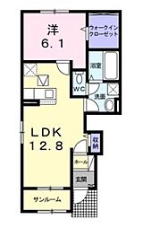 アリストレジデンス東館 1LDKの間取図画像