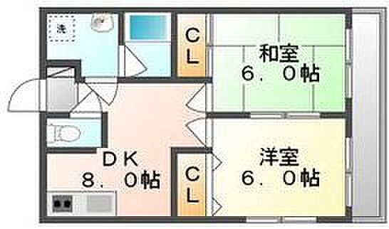 香川県高松市木太町(賃貸アパート2DK・2階・46.00㎡)の写真 その3