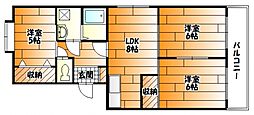 メゾン河野 3LDKの間取図画像