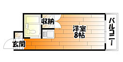 ウイングス.S.K 1Kの間取図画像