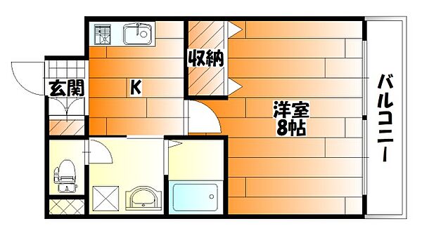 広島県広島市安佐南区長束西２丁目(賃貸マンション1DK・4階・37.12㎡)の写真 その2