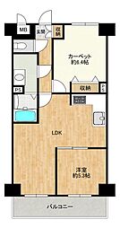 ライオンズマンション袖ヶ浦 2LDKの間取図画像
