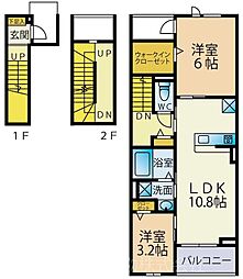 ラメゾン385 302 3階1SLDKの間取り