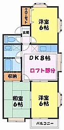 パレス・エスポア1 3DKの間取図画像
