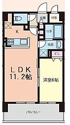 東ビル 1LDKの間取図画像